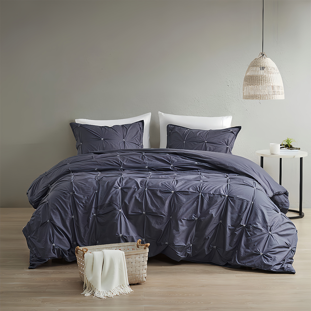 Set copripiumino ricamato con piega elastica Angelica