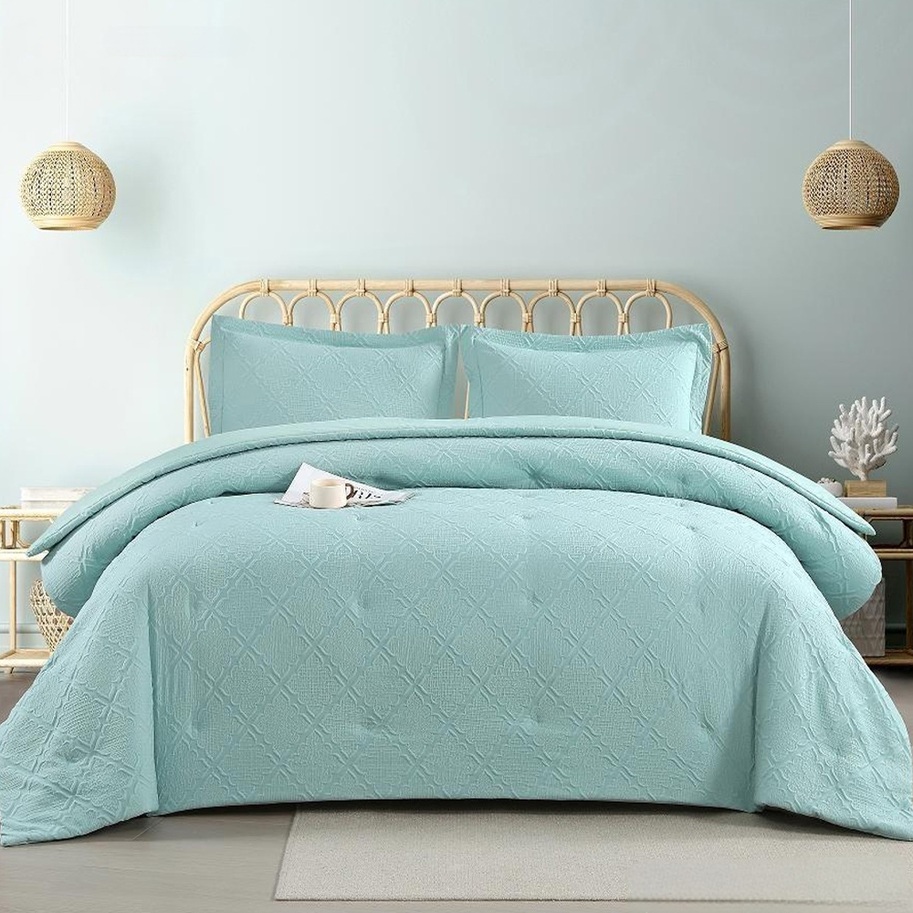 Set copripiumino copripiumino con motivo geometrico in rilievo a diamante lussuoso, set di biancheria da letto