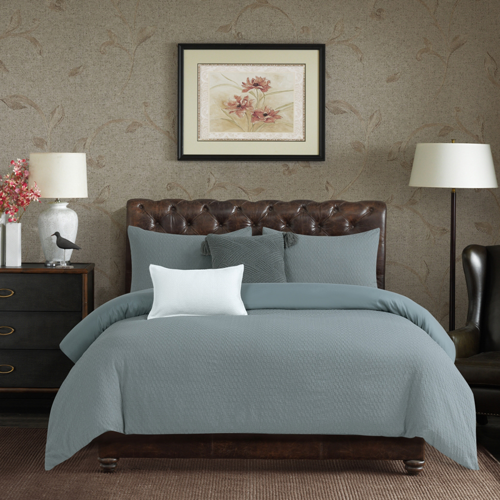 Set copripiumino geometrico strutturato Liora, set biancheria da letto